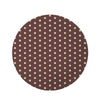 Brown Tiny Polka Dot Round Rug-grizzshop