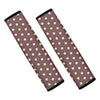 Brown Tiny Polka Dot Seat Belt Cover-grizzshop