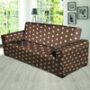 Brown Tiny Polka Dot Sofa Cover-grizzshop