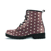 Brown Tiny Polka Dot Women's Boots-grizzshop