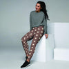 Brown Tiny Polka Dot Women's Joggers-grizzshop