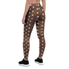 Brown Tiny Polka Dot Women's Leggings-grizzshop