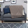 Brown Wave Striped Print Blanket-grizzshop