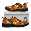 Brown Yellow And Black Camouflage Print Pattern Black Sneaker-grizzshop