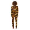 Brown Yellow And Black Camouflage Print Pattern Women's Pajamas-grizzshop