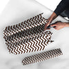 Brown Zigzag Print Pattern Umbrella-grizzshop