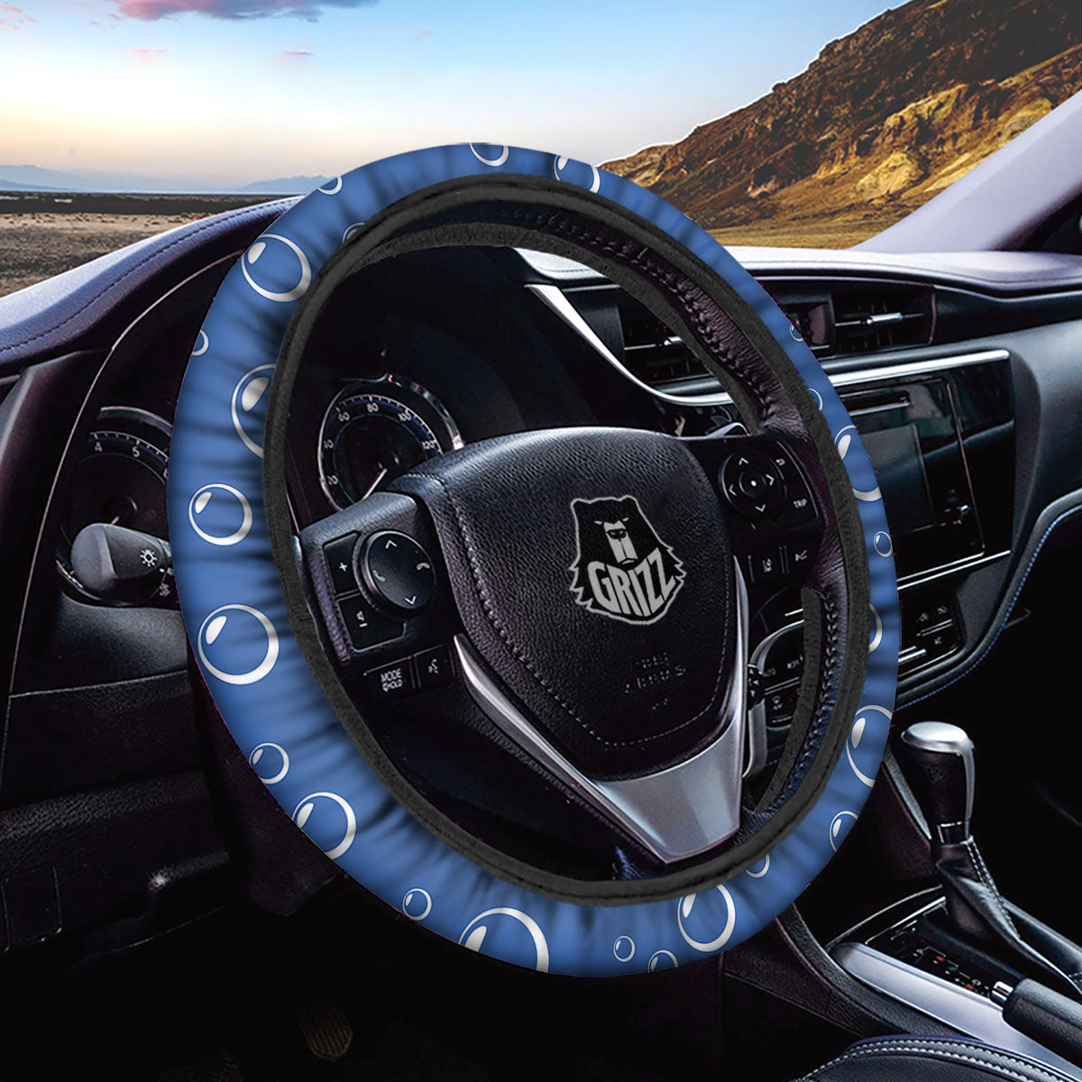 Bubble Ocean Print Pattern Car Steering Wheel Cover-grizzshop