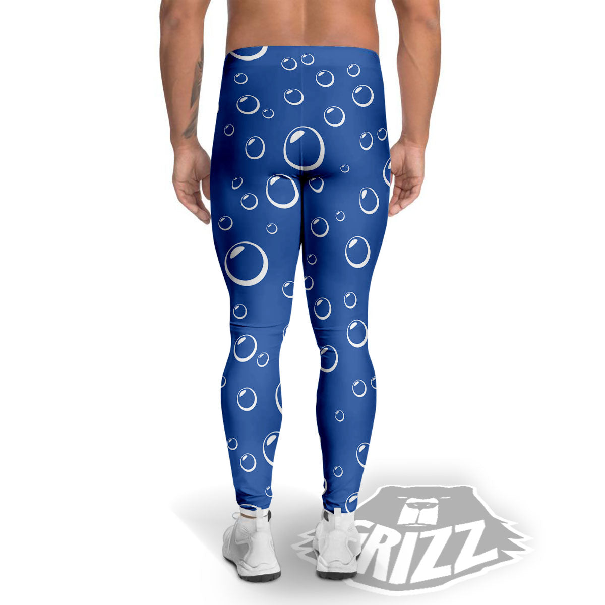 Bubble Ocean Print Pattern Men's Leggings-grizzshop