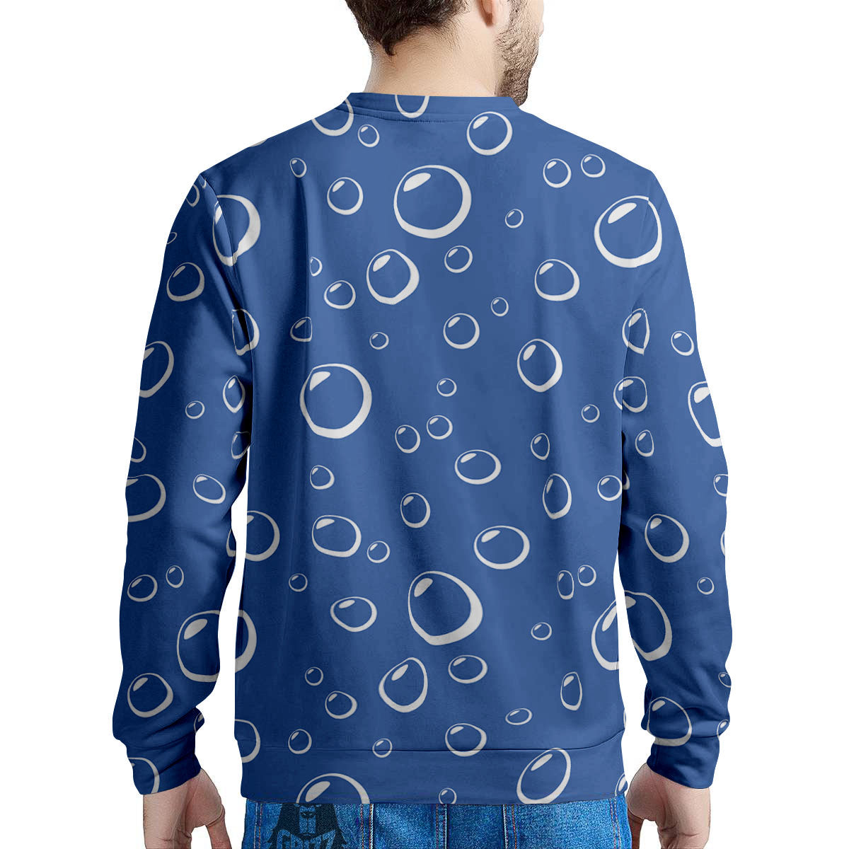Bubble Ocean Print Pattern Men's Sweatshirt-grizzshop