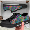 Bubble Psychedelic Print Pattern Black Low Top Shoes-grizzshop