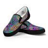 Bubble Psychedelic Print Pattern Black Slip On Shoes-grizzshop