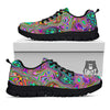 Bubble Psychedelic Print Pattern Black Sneaker-grizzshop