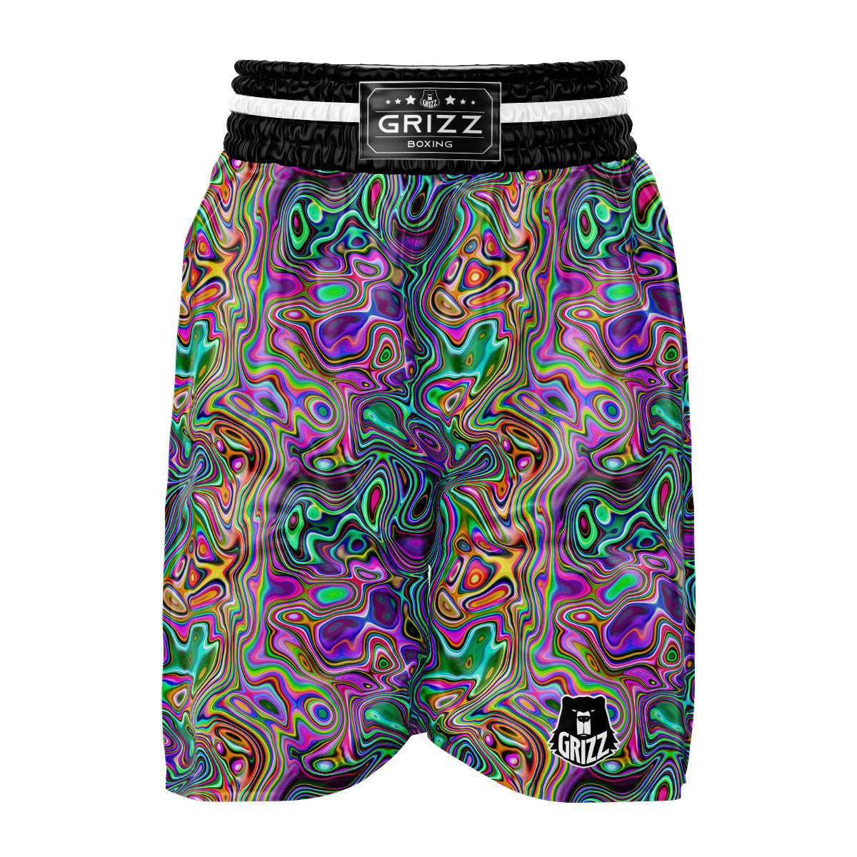 Bubble Psychedelic Print Pattern Boxing Shorts-grizzshop