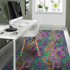 Bubble Psychedelic Print Pattern Floor Mat-grizzshop