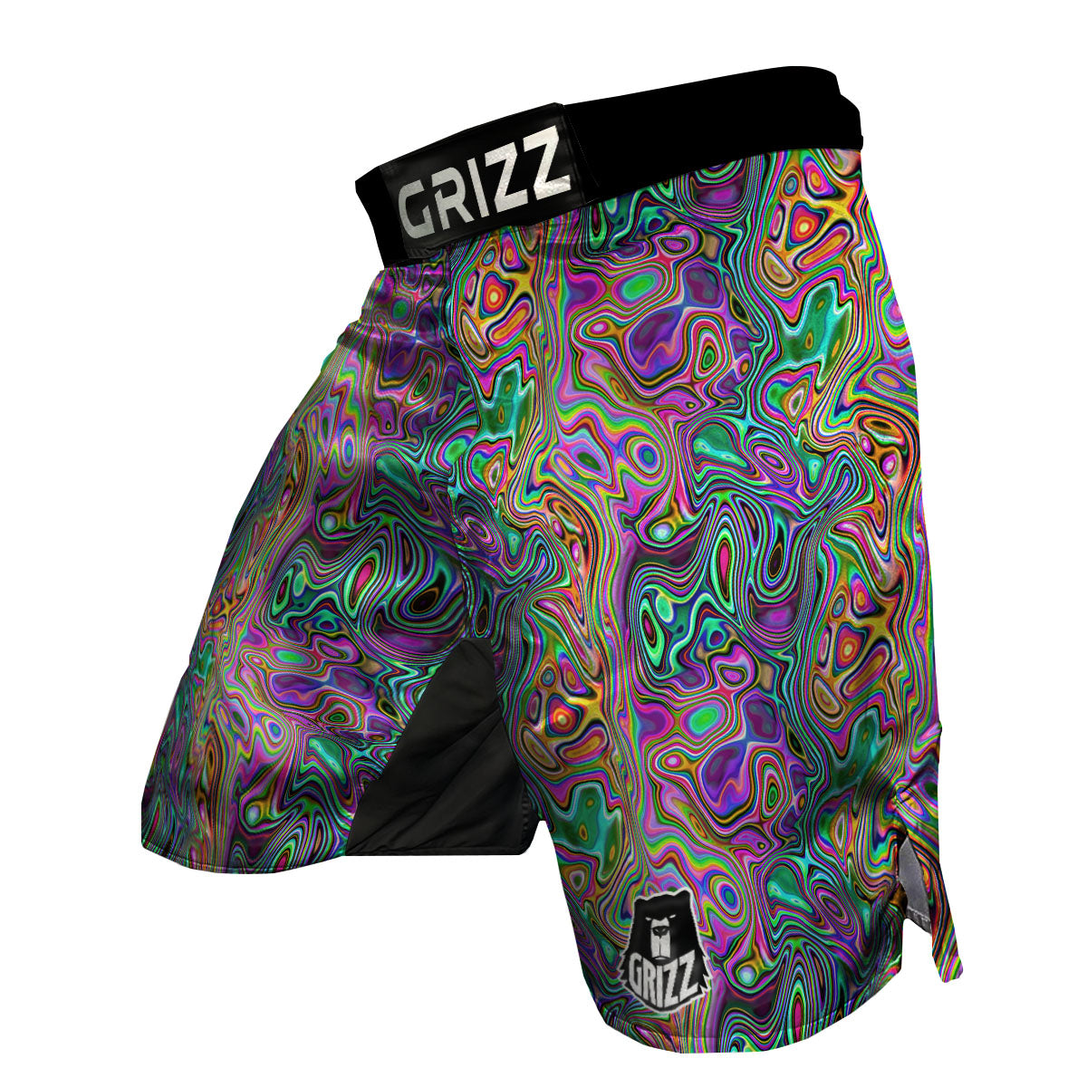 Bubble Psychedelic Print Pattern MMA Shorts-grizzshop