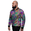 Bubble Psychedelic Print Pattern Men's Bomber Jacket-grizzshop