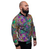 Bubble Psychedelic Print Pattern Men's Bomber Jacket-grizzshop