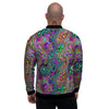 Bubble Psychedelic Print Pattern Men's Bomber Jacket-grizzshop