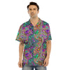 Bubble Psychedelic Print Pattern Men's Hawaiian Shirt-grizzshop