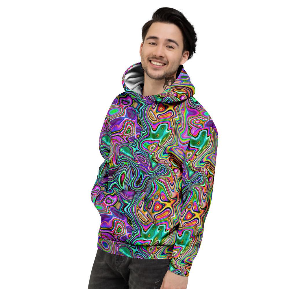 Bubble Psychedelic Print Pattern Men's Hoodie-grizzshop