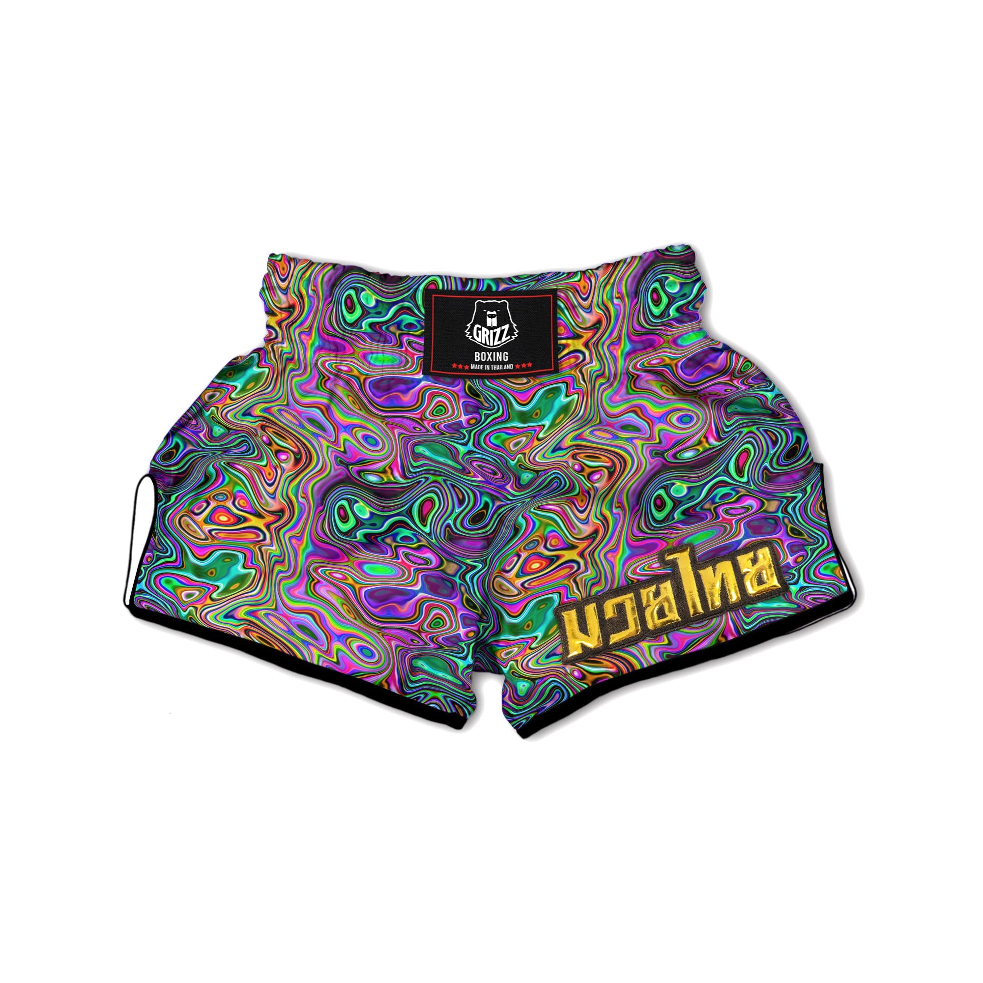 Bubble Psychedelic Print Pattern Muay Thai Boxing Shorts-grizzshop