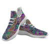 Bubble Psychedelic Print Pattern White Athletic Shoes-grizzshop