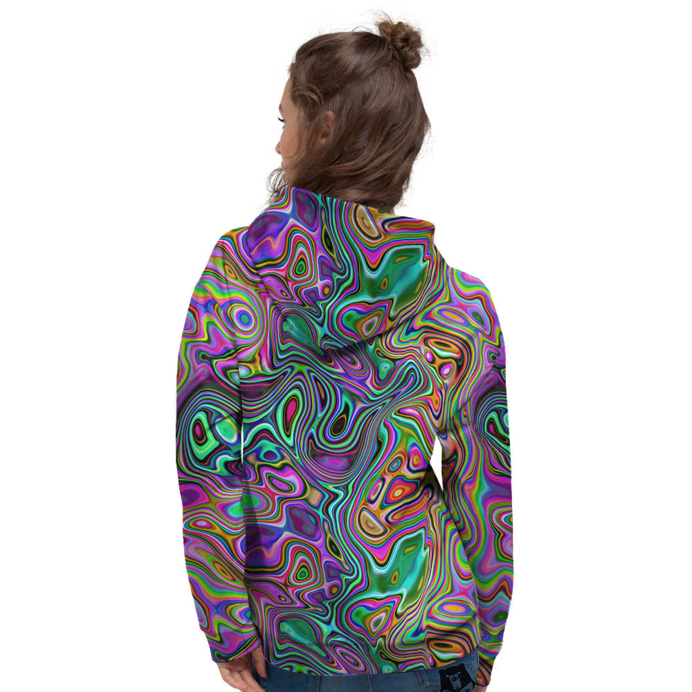 Bubble Psychedelic Print Pattern Women's Hoodie-grizzshop