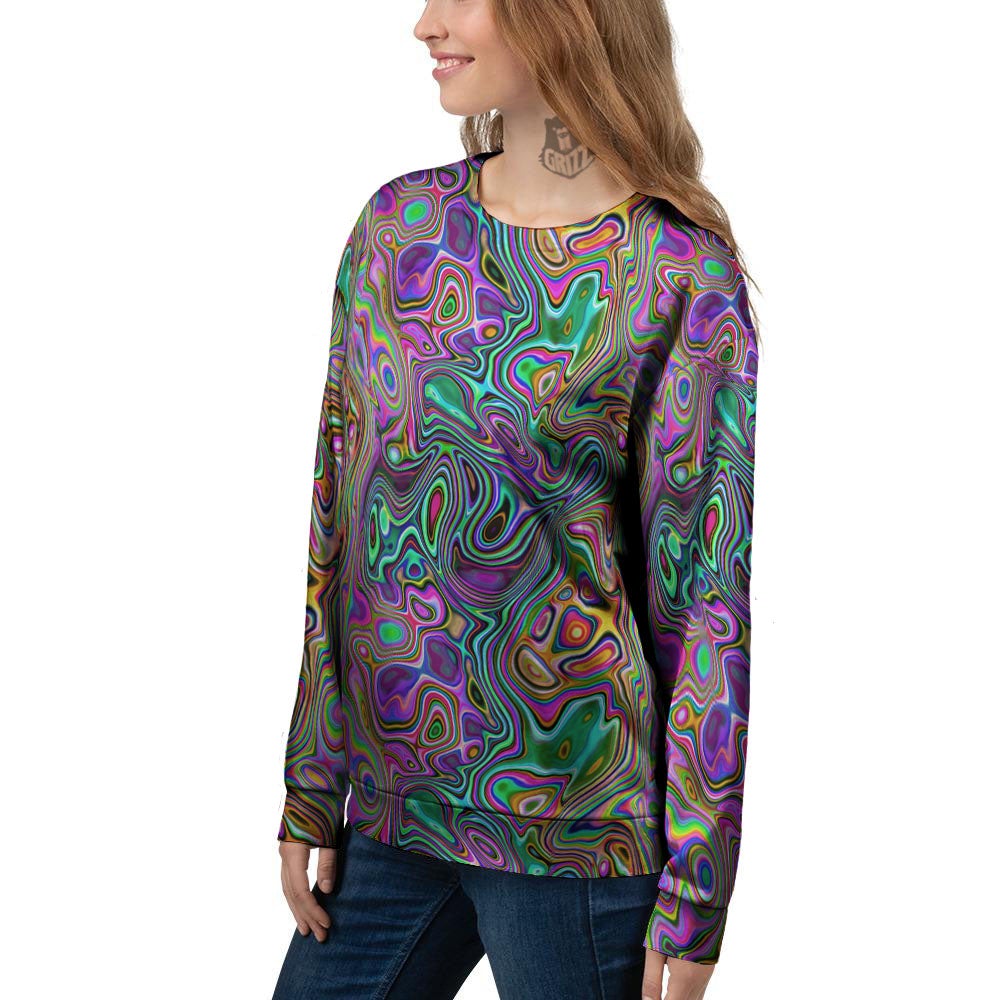 Bubble Psychedelic Print Pattern Women's Sweatshirt-grizzshop