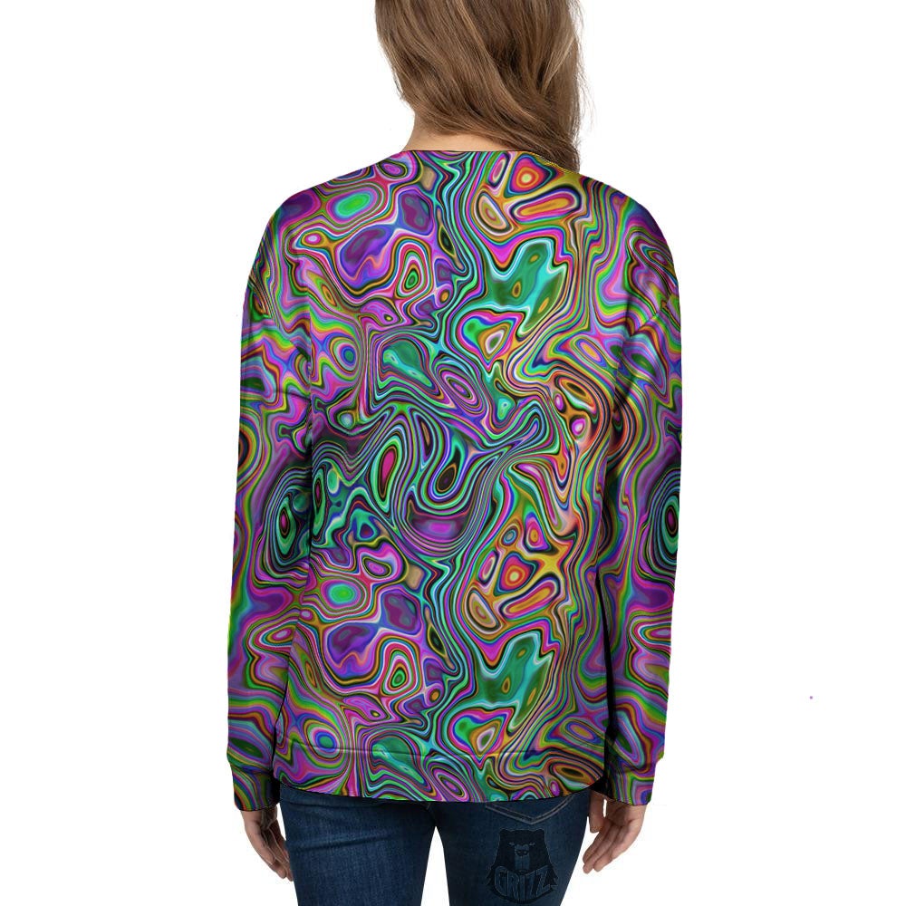 Bubble Psychedelic Print Pattern Women's Sweatshirt-grizzshop