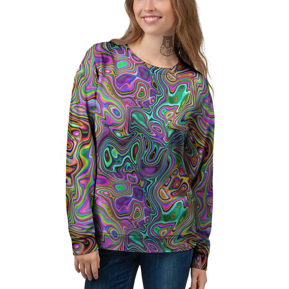 Bubble Psychedelic Print Pattern Women's Sweatshirt-grizzshop