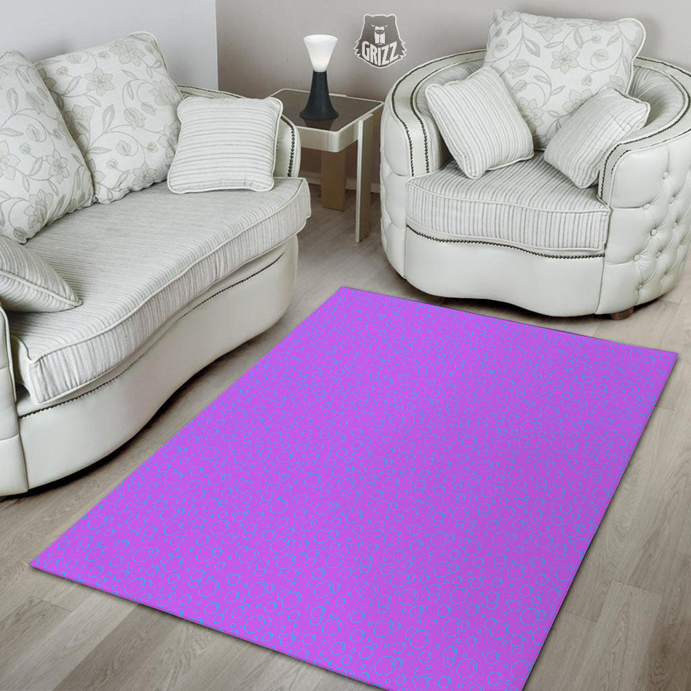 Bubble Purple Print Pattern Floor Mat-grizzshop