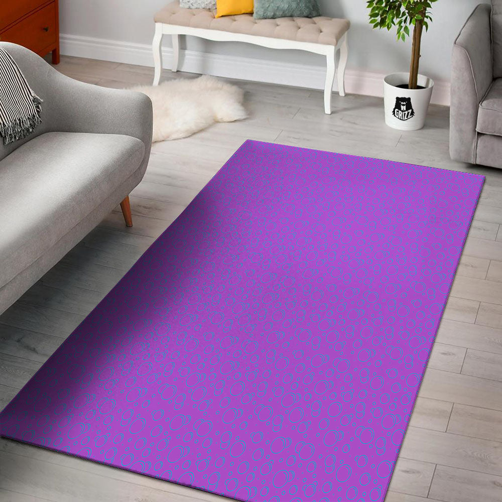 Bubble Purple Print Pattern Floor Mat-grizzshop