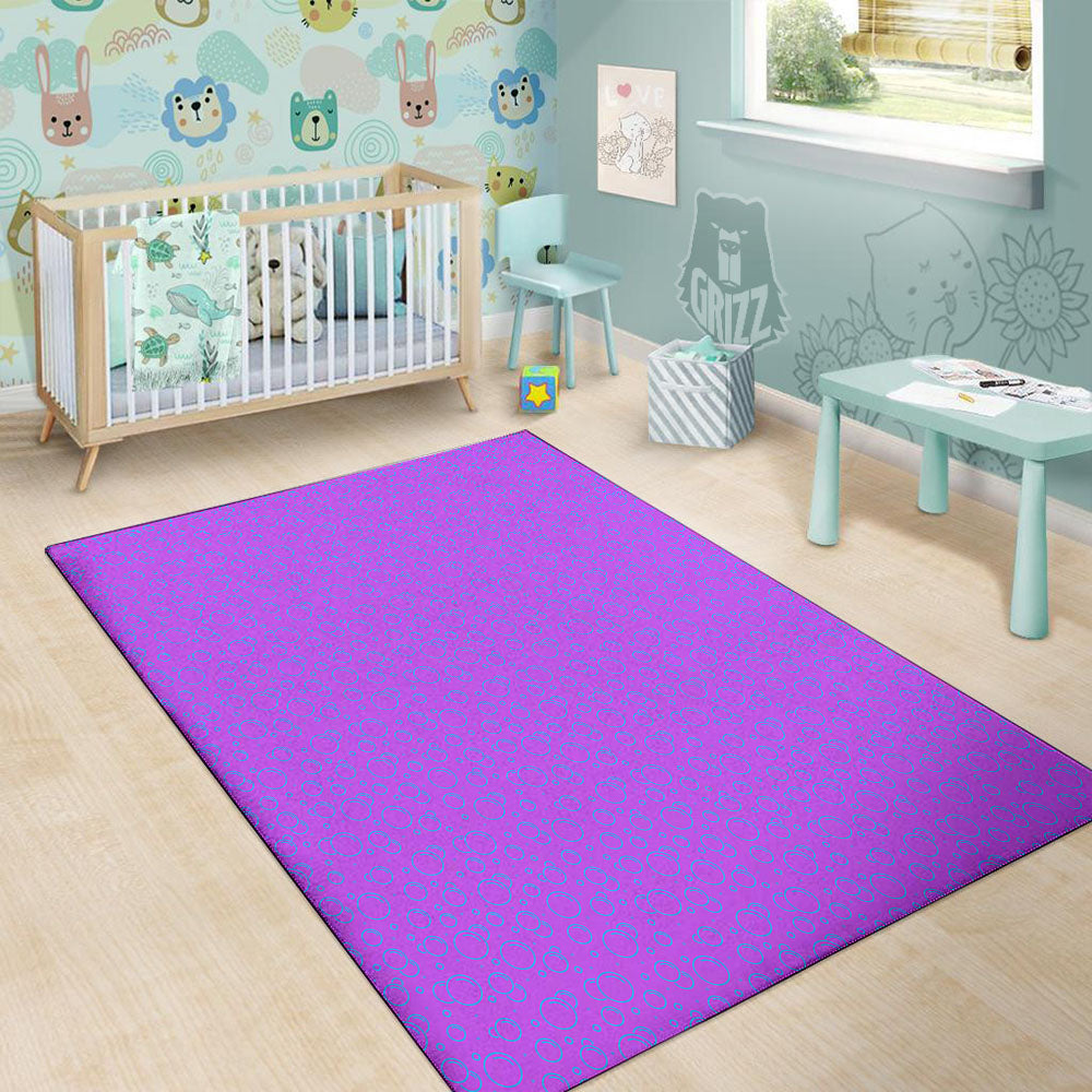 Bubble Purple Print Pattern Floor Mat-grizzshop