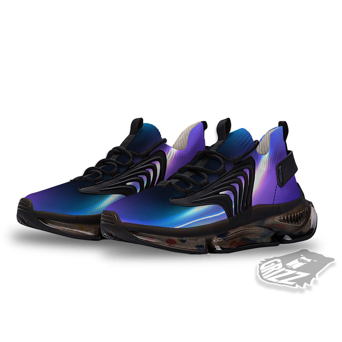 Bubble Rave Print Black Gym Shoes-grizzshop