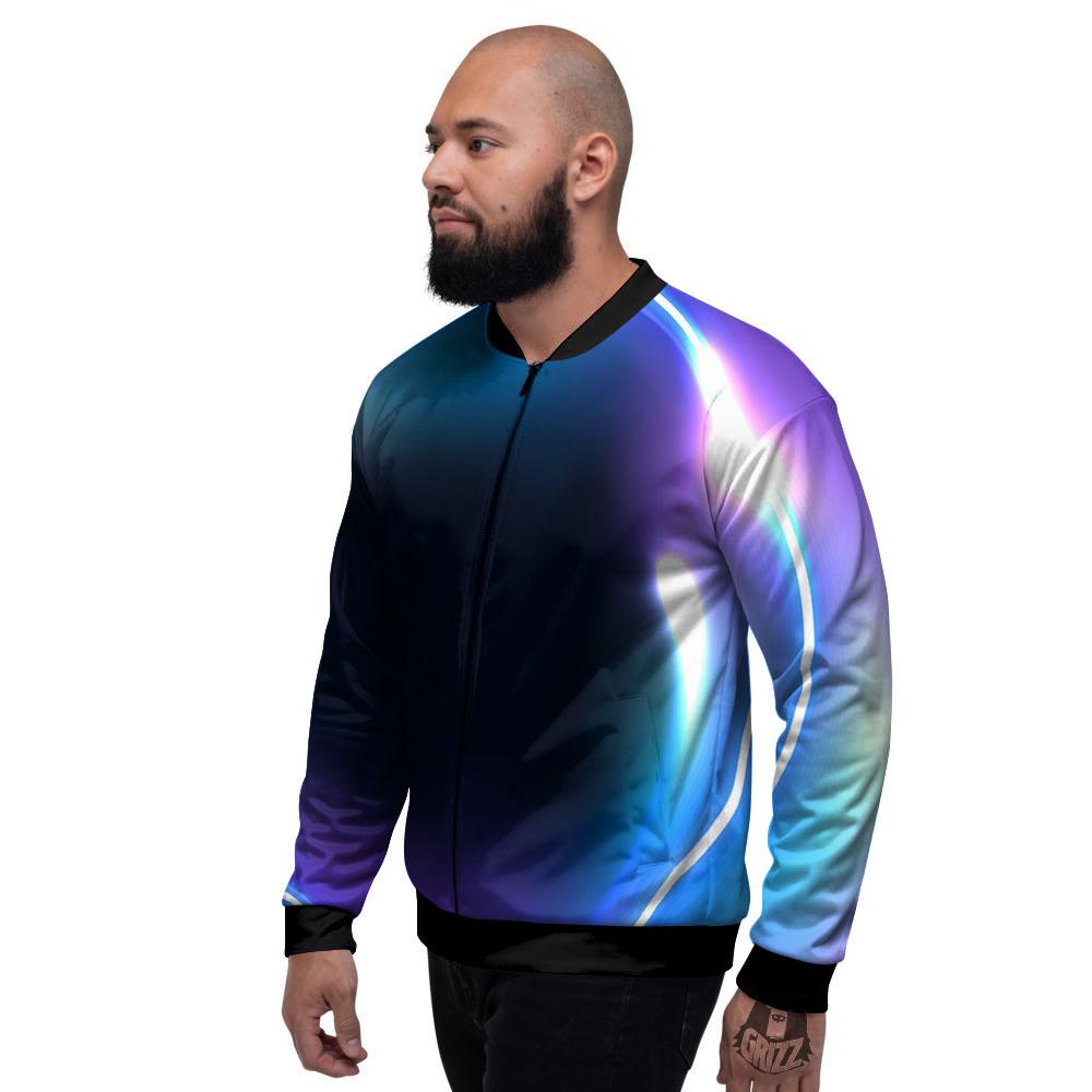 Bubble Rave Print Men's Bomber Jacket-grizzshop