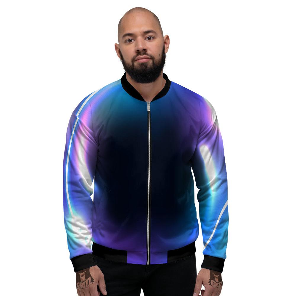 Bubble Rave Print Men's Bomber Jacket-grizzshop