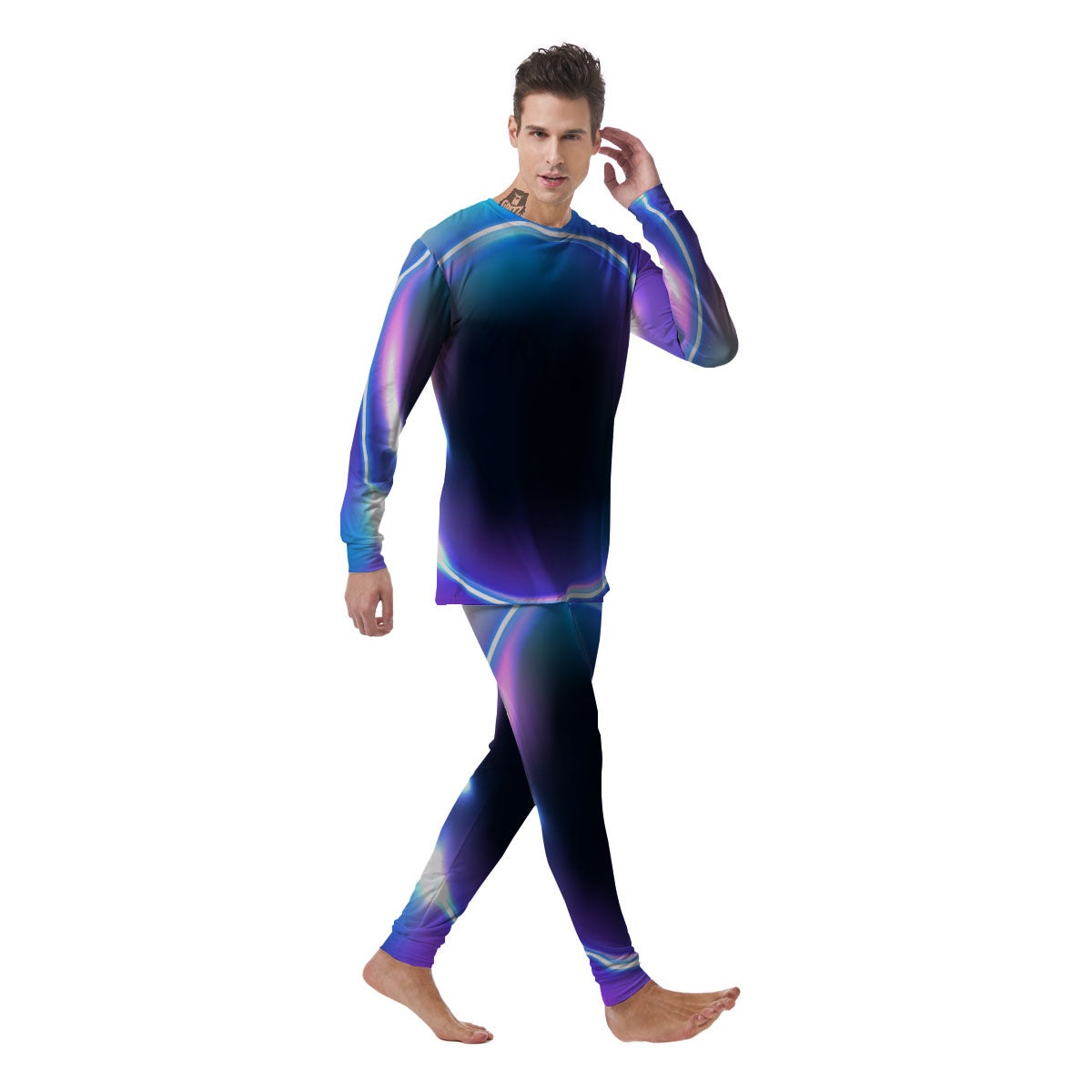 Bubble Rave Print Men's Pajamas-grizzshop