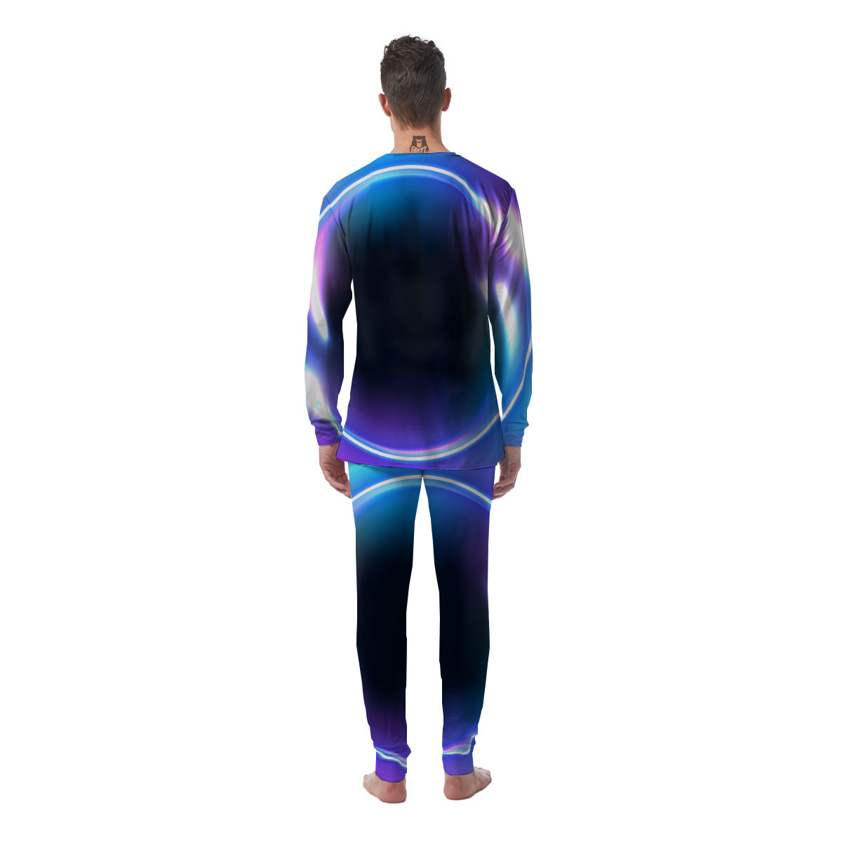 Bubble Rave Print Men's Pajamas-grizzshop
