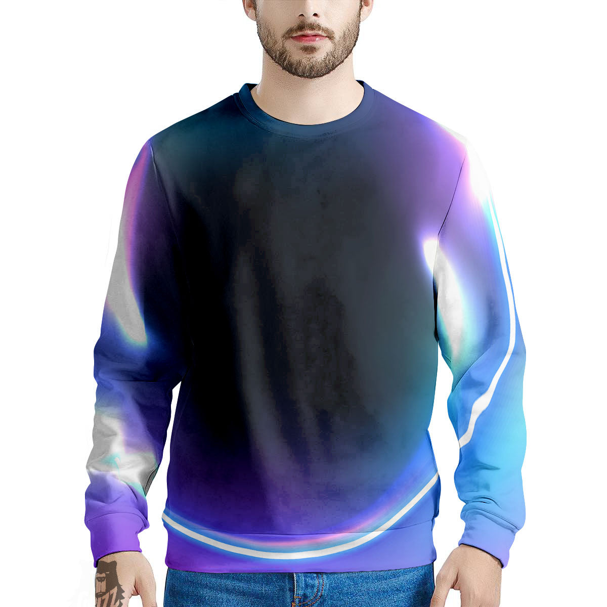 Bubble Rave Print Men's Sweatshirt-grizzshop