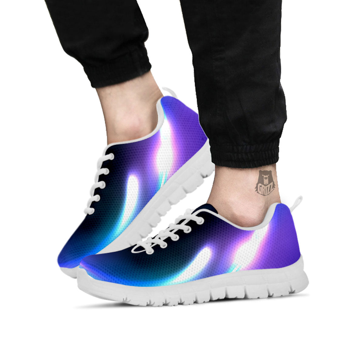 Bubble Rave Print White Sneaker-grizzshop