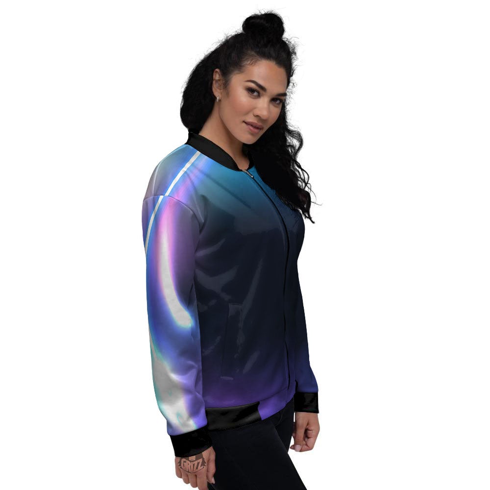 Bubble Rave Print Women's Bomber Jacket-grizzshop