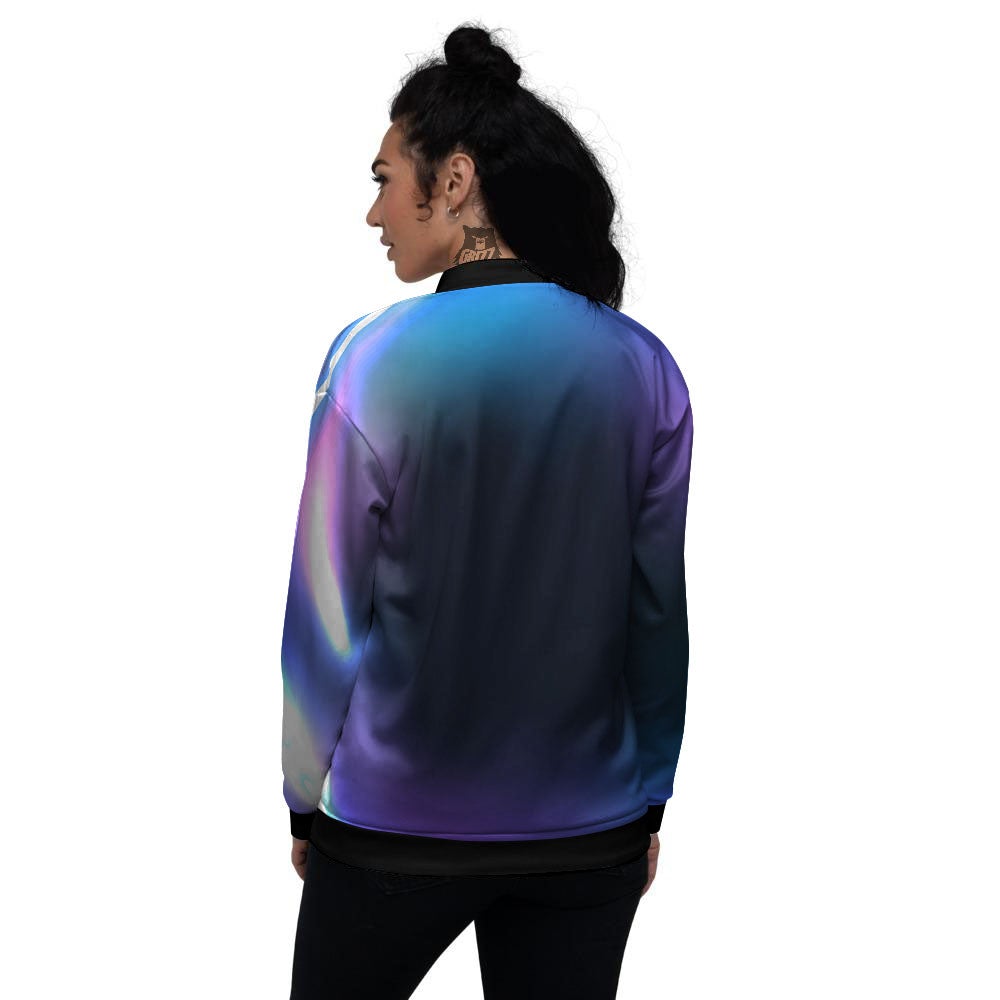 Bubble Rave Print Women's Bomber Jacket-grizzshop