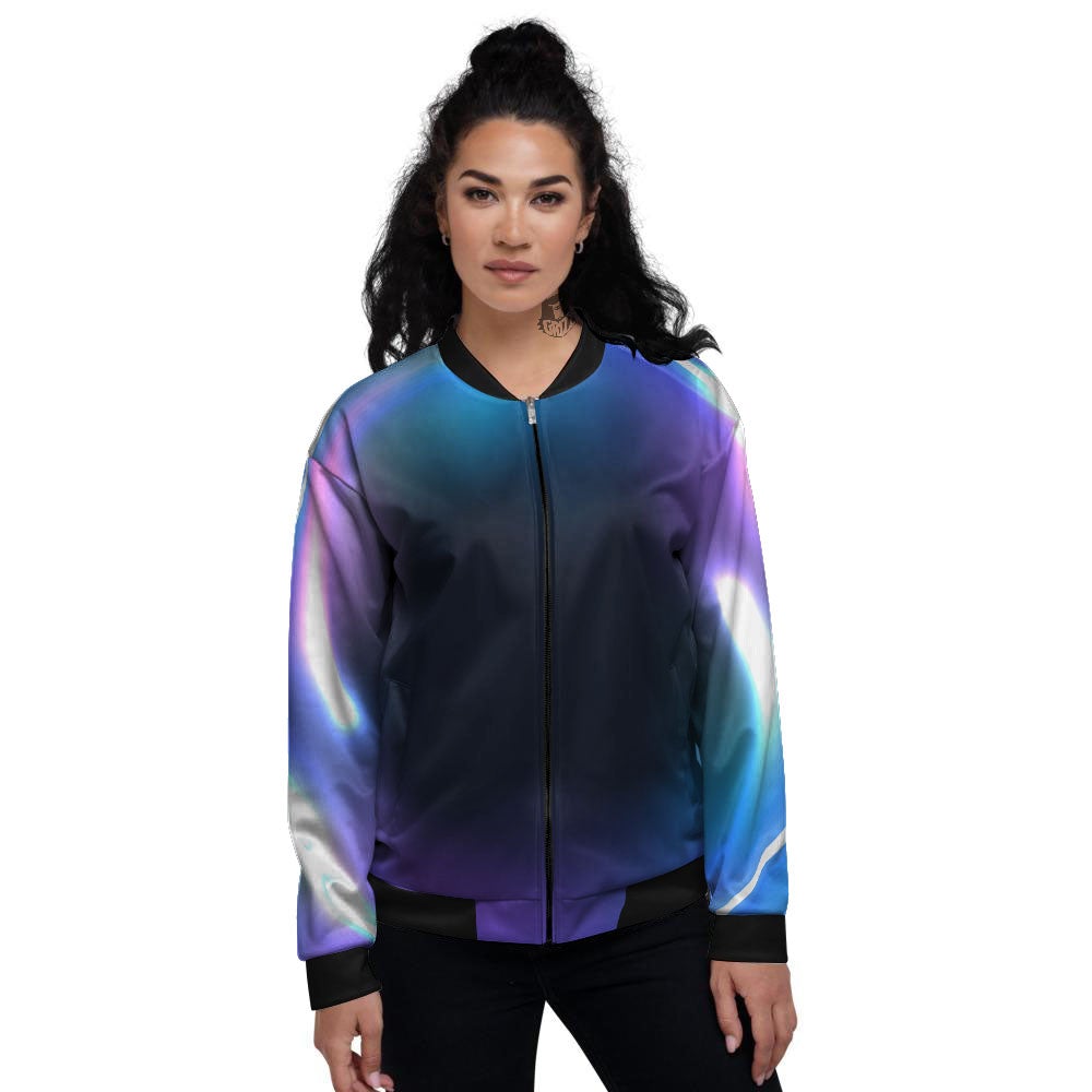 Bubble Rave Print Women's Bomber Jacket-grizzshop
