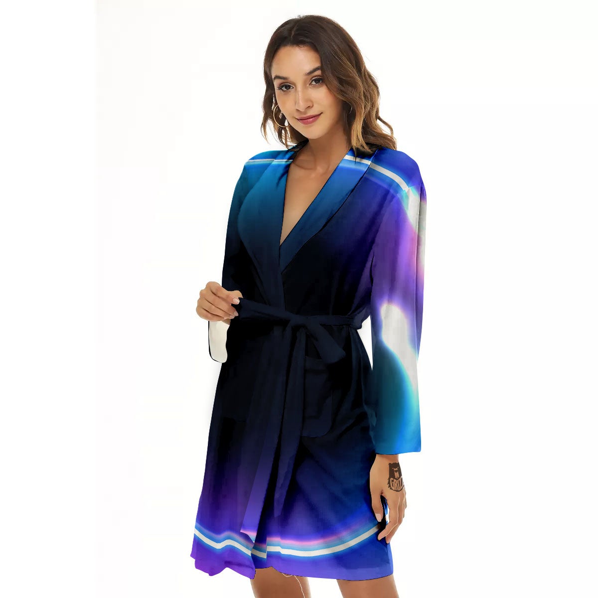 Bubble Rave Print Women's Robe-grizzshop