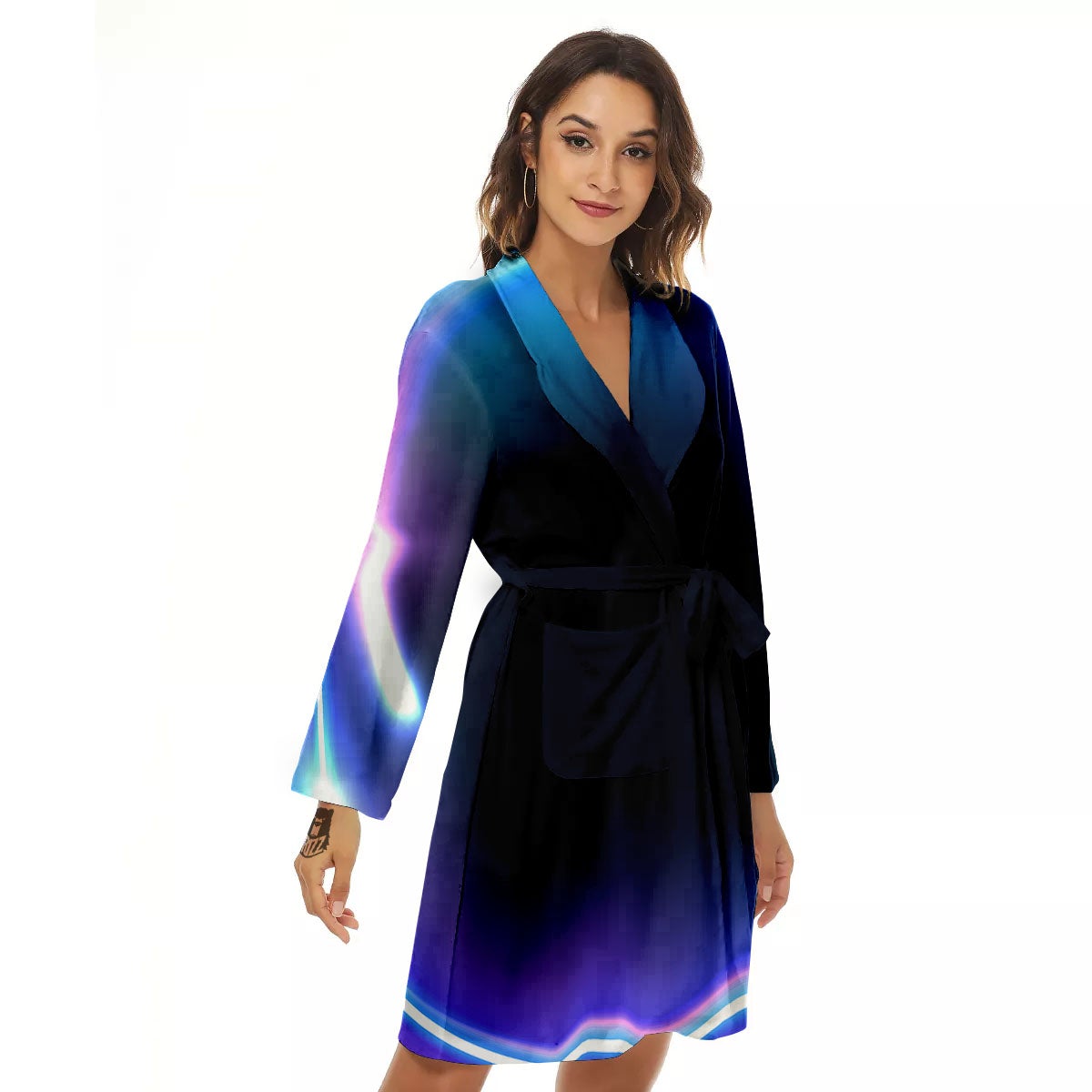 Bubble Rave Print Women's Robe-grizzshop