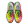 Bubble Soap Psychedelic Print Black Slip On Shoes-grizzshop