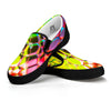 Bubble Soap Psychedelic Print Black Slip On Shoes-grizzshop