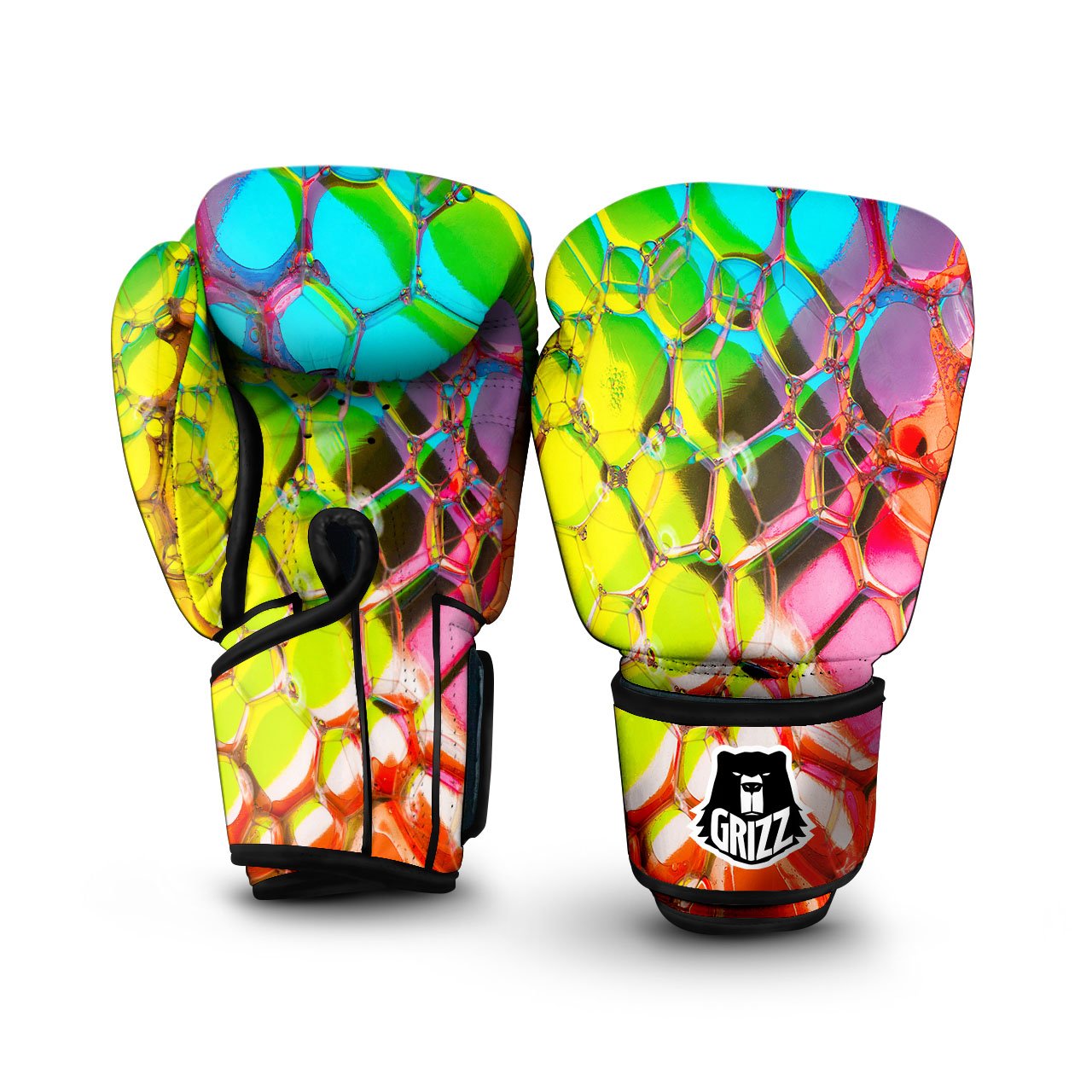 Bubble Soap Psychedelic Print Boxing Gloves-grizzshop