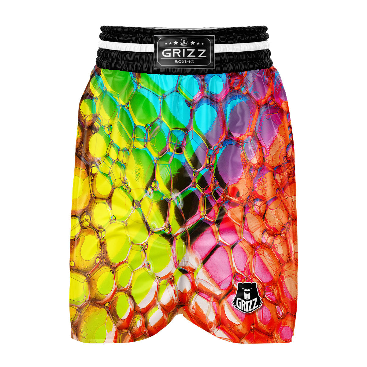 Bubble Soap Psychedelic Print Boxing Shorts-grizzshop