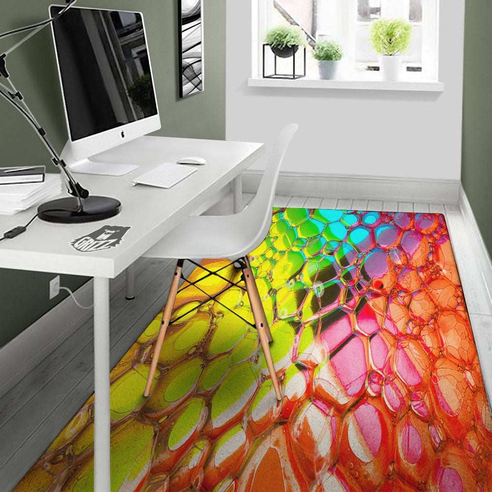 Bubble Soap Psychedelic Print Floor Mat-grizzshop